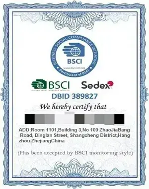 Auf KnitSeek veröffentlichte BSCI-Dokumentabbildung