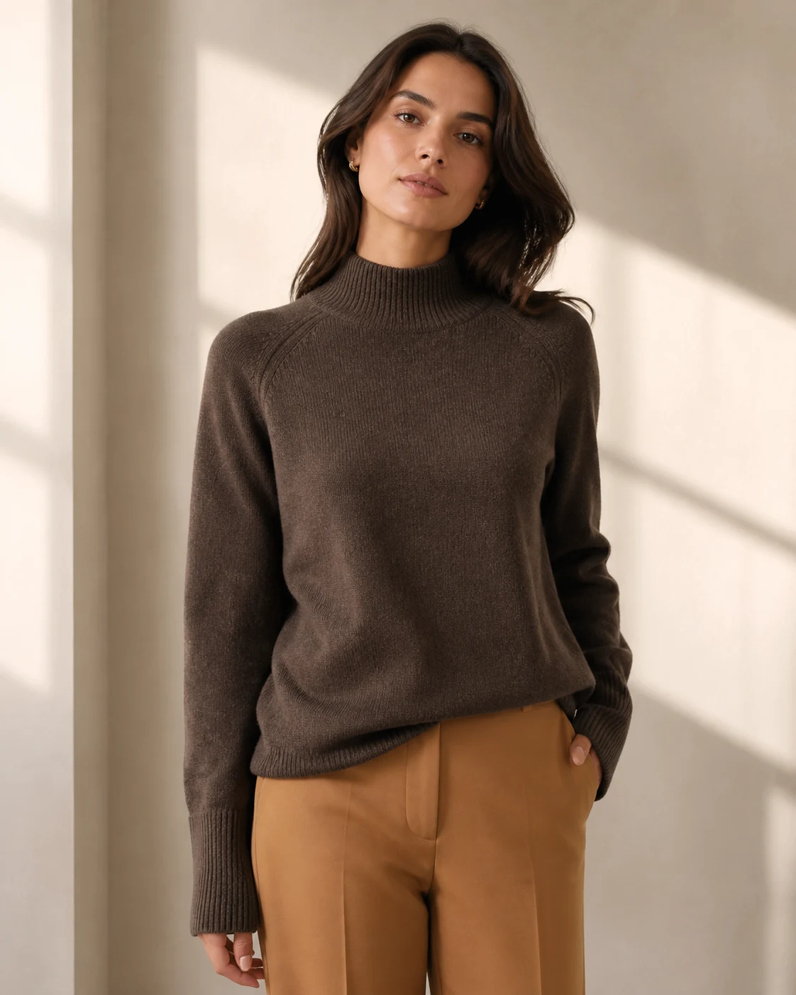Schlichter Feinstrickpullover als Produktinspiration