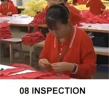 Detailprüfung eines gestrickten Produkts